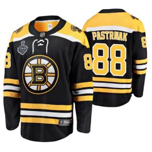 Boston Bruins Trikot #88 David Pastrnak Schwarz 2019 Stanley Cup Final